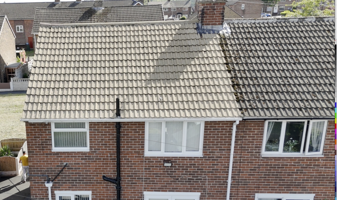 Roof in Barnsley after cleaning